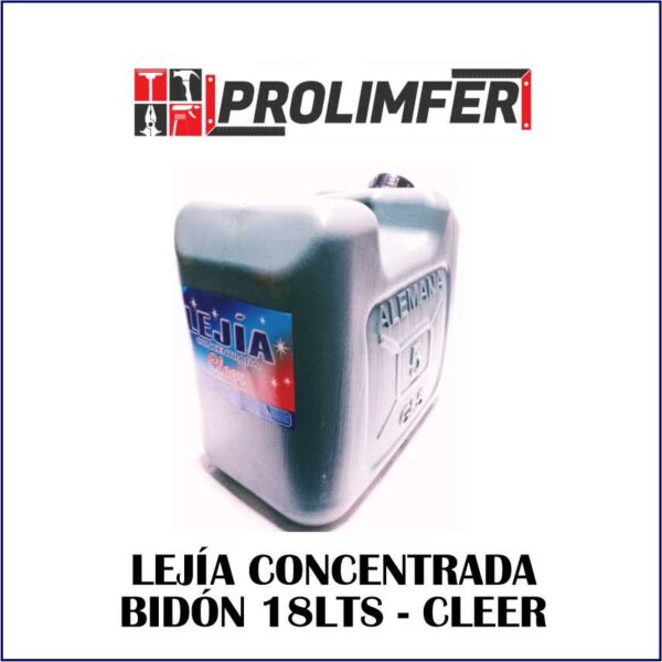 Lejía concentrada bidón 18lts - CLEER