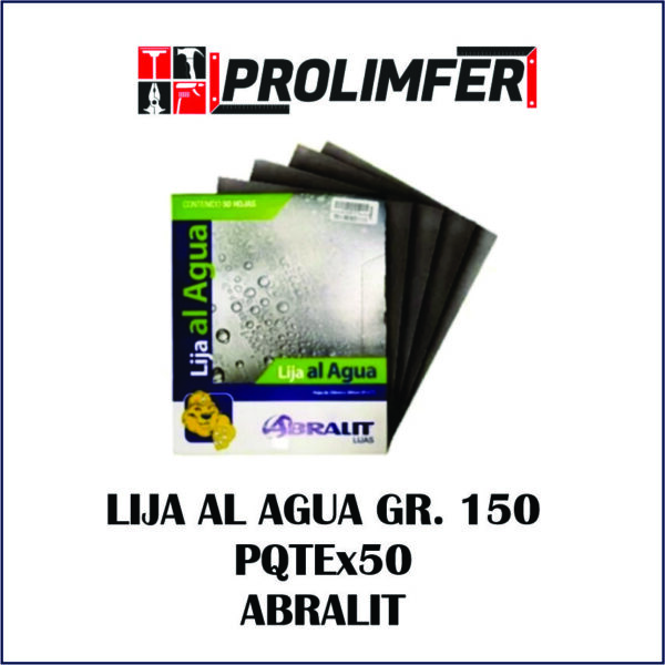 Lija al agua gramo 150 paquete x50und - ABRALIT