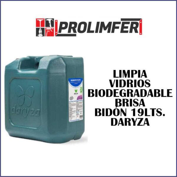 Limpia vidrios biodegradable brisa bidón 19lts - DARYZA