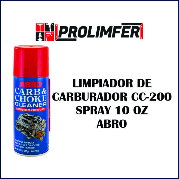 Limpiador de carburador CC-200 spray 10oz - ABRO