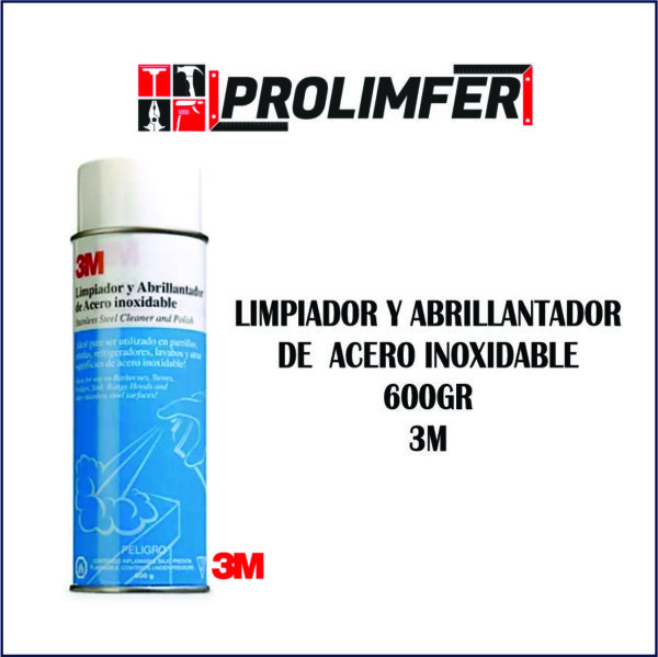 Limpiador y abrillantador de acero inoxidable 600gr - 3M