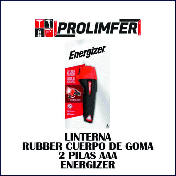 Linterna Rubber cuerpo de goma 2 pilas AAA - ENERGIZER