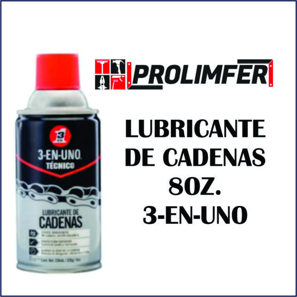 Lubricante de cadenas 8oz - 3-EN-UNO