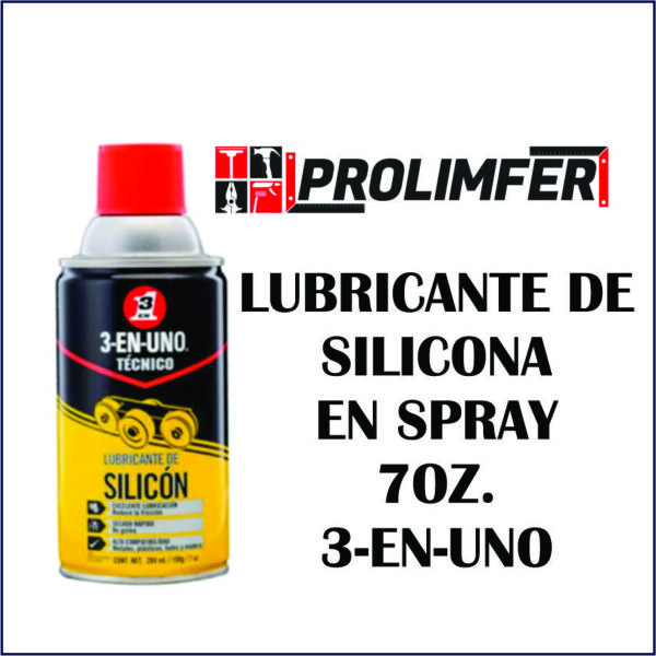 Lubricante de silicona en spray 7oz - 3-EN-UNO