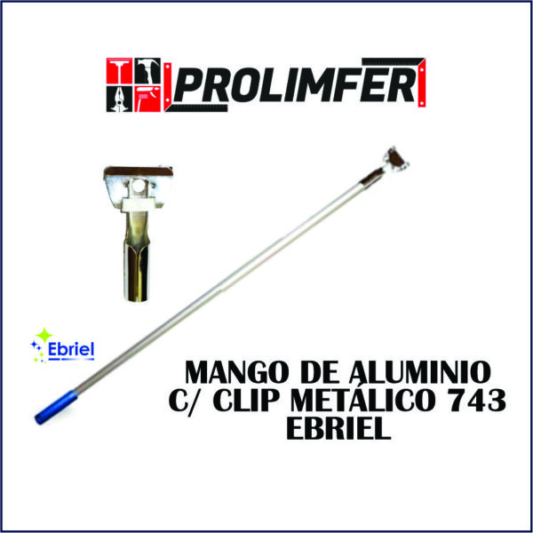 Mango de aluminio con clip metálico 743 - EBRIEL