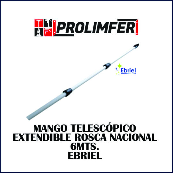 Mango telescópico extendible rosca nacional 6mts - EBRIEL