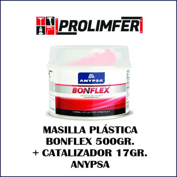 Masilla plástica BONFLEX 500gr + catalizador 17gr - ANYPSA