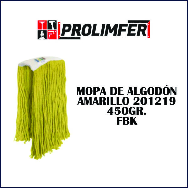 Mopa de algodón amarillo 201219 450gr - FBK