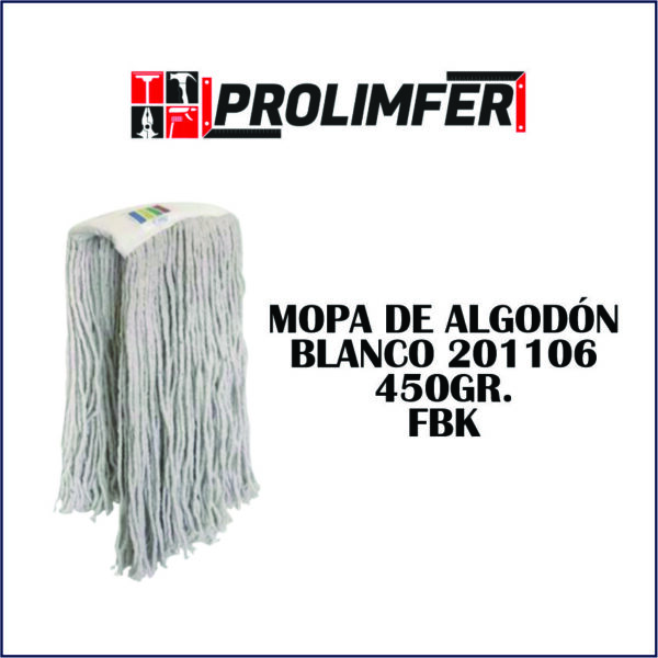 Mopa de algodón blanco 201106 450gr - FBK