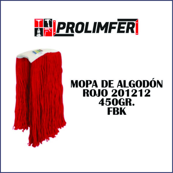 Mopa de algodón rojo 201212 450gr - FBK