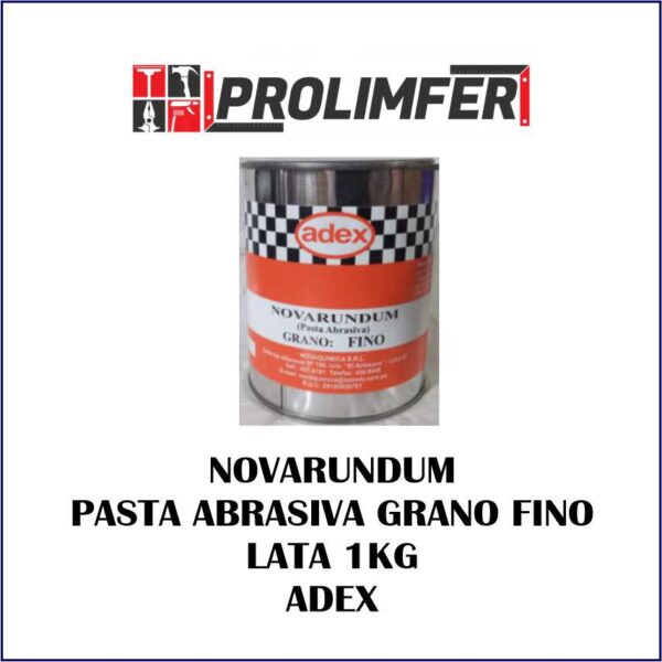 Novarundum pasta abrasiva grano fino lata 1kg - ADEX