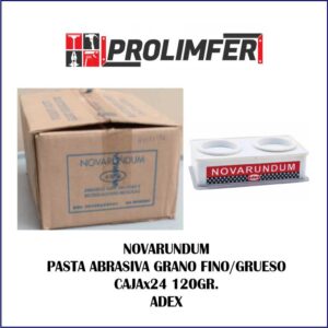 Novarundum pasta abrasiva grano fino/grueso 120gr caja x24 - ADEX
