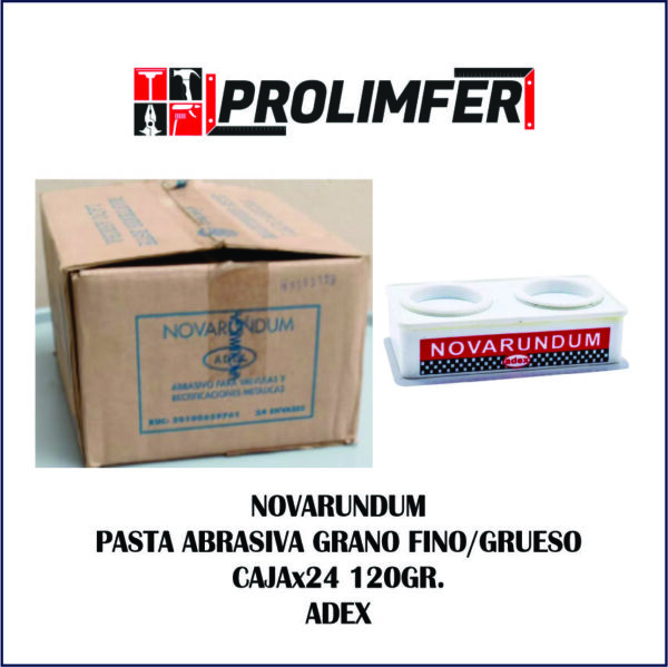 Novarundum pasta abrasiva grano fino/grueso 120gr caja x24 - ADEX