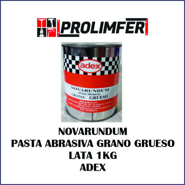 Novarundum pasta abrasiva grano grueso lata 1kg - ADEX