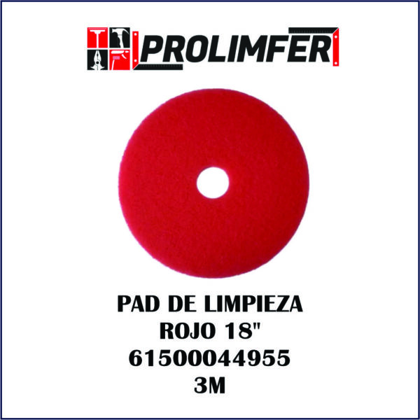 Pad de limpieza rojo 18" 61500044955 - 3M