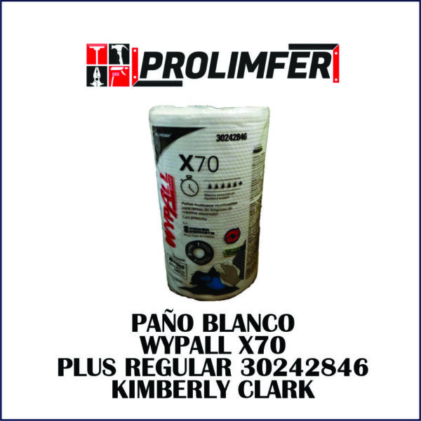 Paño blanco Wypall X70 plus regular 30242846 - KIMBERLY CLARK