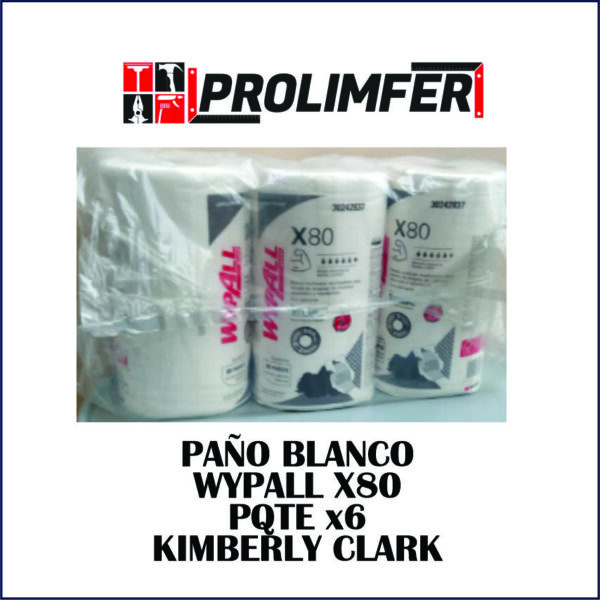 Paño blanco Wypall X80 plus regular - KIMBERLY CLARK