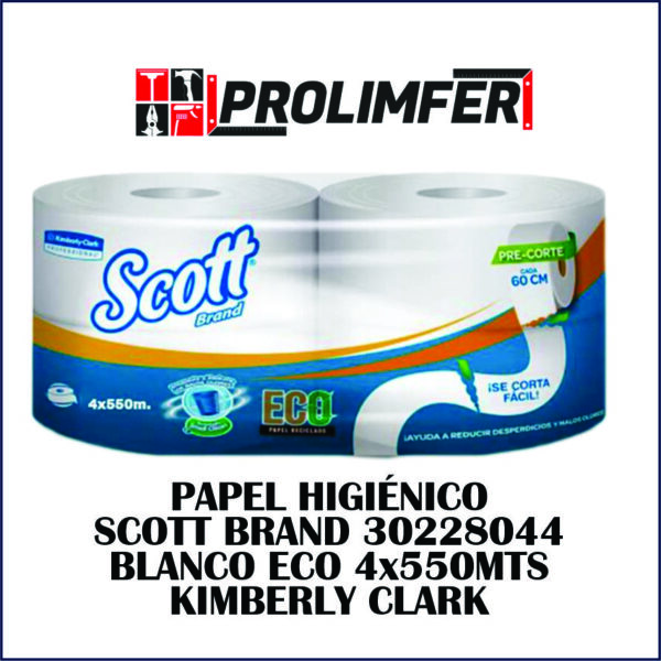 Papel higiénico Scott Brand 30228044 blanco eco 4x55cm- KIMBERLY CLARK