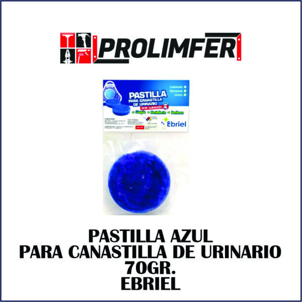 Pastilla azul para canastilla de urinario 70gr - EBRIEL