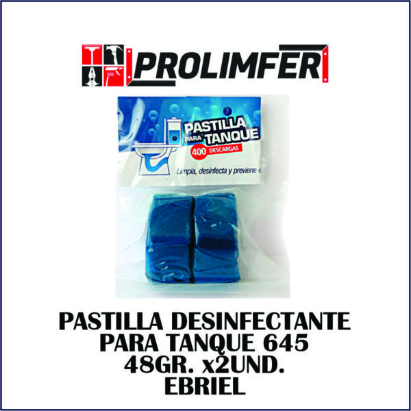 Pastilla desinfectante para tanque 645 48gr x2und - EBRIEL