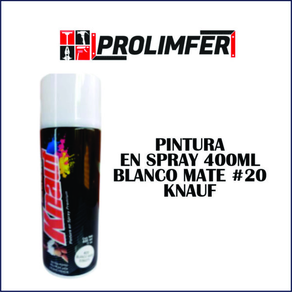 Pintura en spray 400ml blanco mate #20 - KNAUF