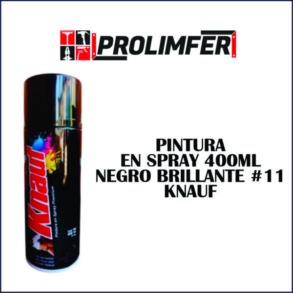 Pintura en spray 400ml negro brillante #11 - KNAUF