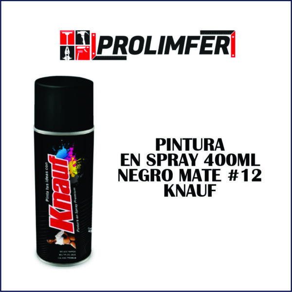 Pintura en spray 400ml negro mate #12 - KNAUF