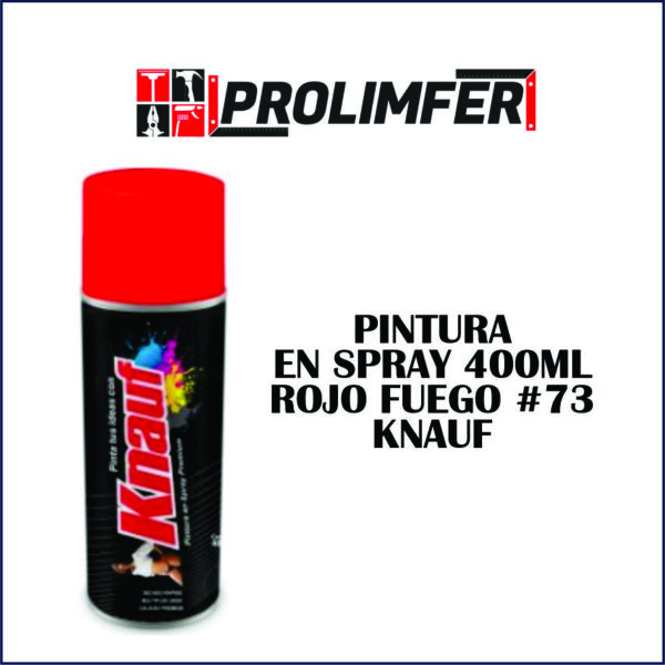 Pintura en spray 400ml rojo fuego #73 - KNAUF