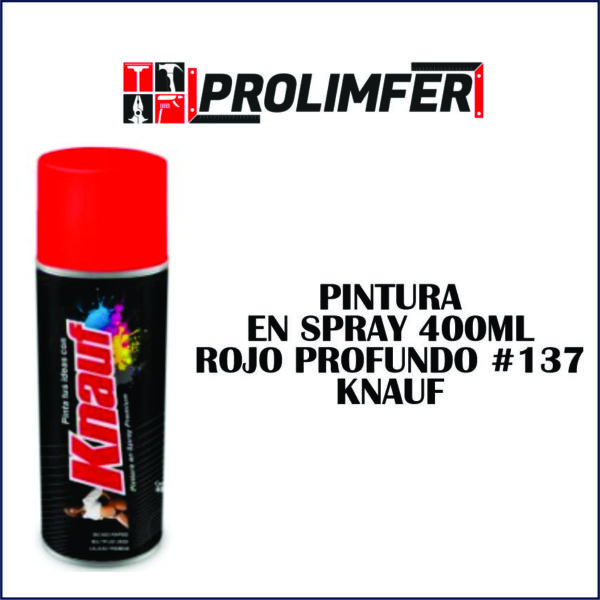 Pintura en spray 400ml rojo profundo #137 - KNAUF