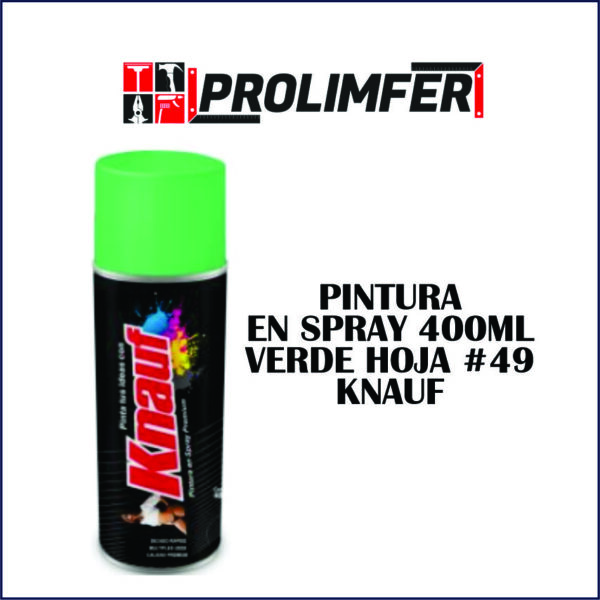 Pintura en spray 400ml verde hoja #49 - KNAUF