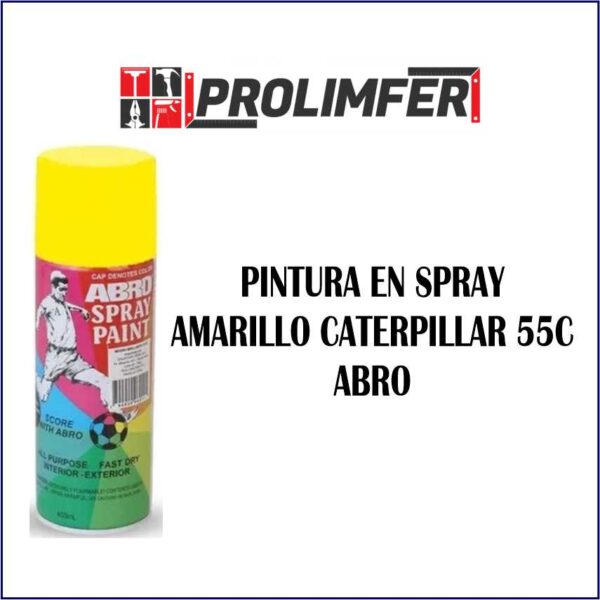 Pintura en spray amarillo caterpillar 55C - ABRO