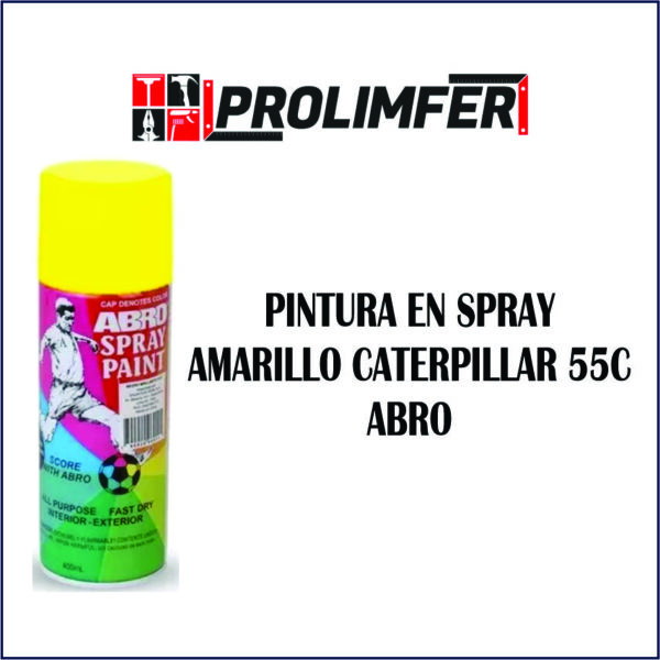 Pintura en spray amarillo caterpillar 55C - ABRO