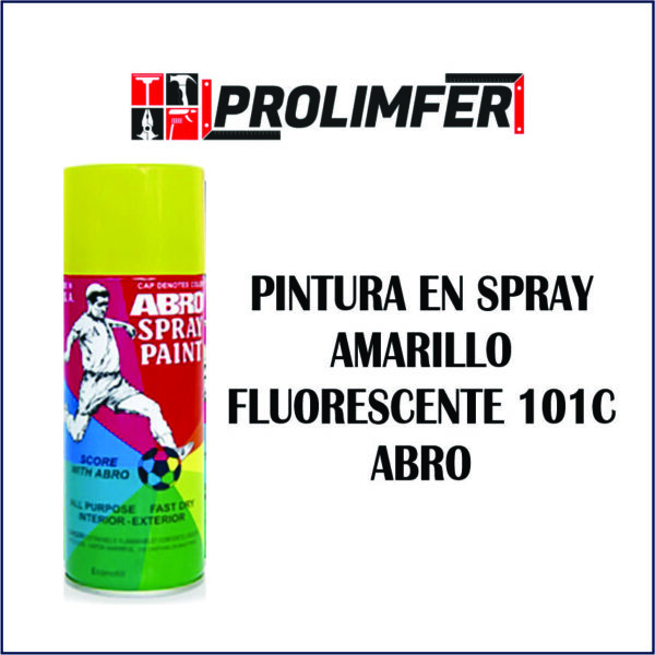 Pintura en spray amarillo fluorescente 101C - ABRO