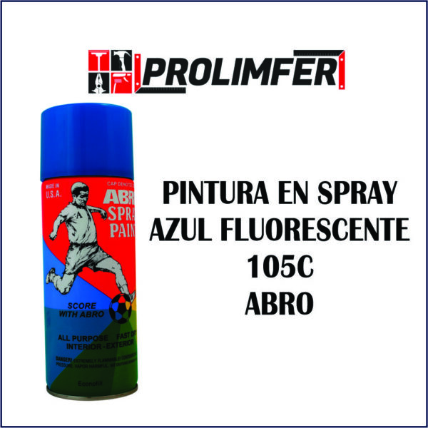 Pintura en spray azul fluorescente 105C - ABRO