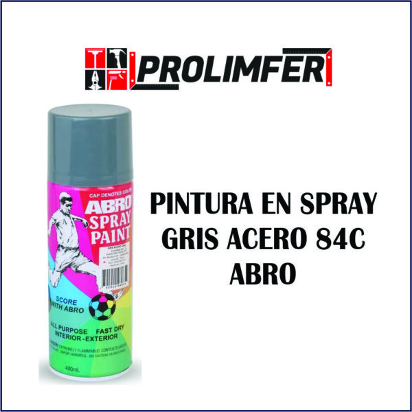 Pintura en spray gris acero 84C - ABRO