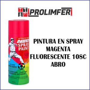 Pintura en spray magenta fluorescente 108C- ABRO