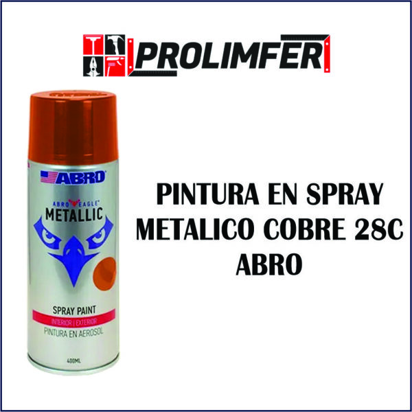 Pintura en spray metálico cobre 28C - ABRO