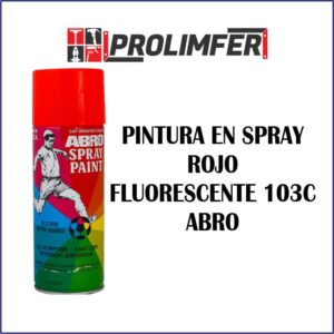 Pintura en spray rojo fluorescente 103C - ABRO