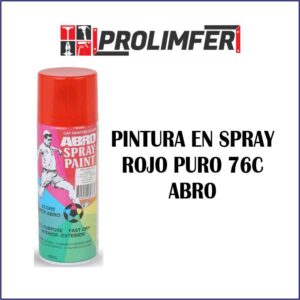 Pintura en spray rojo puro 76C - ABRO