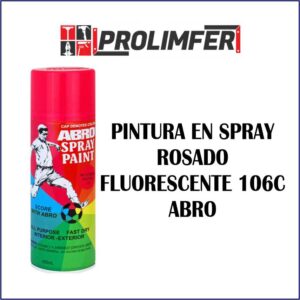 Pintura en spray rosado fluorescente 106C - ABRO