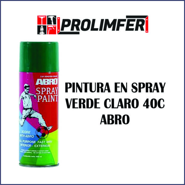 Pintura en spray verde claro 40C - ABRO