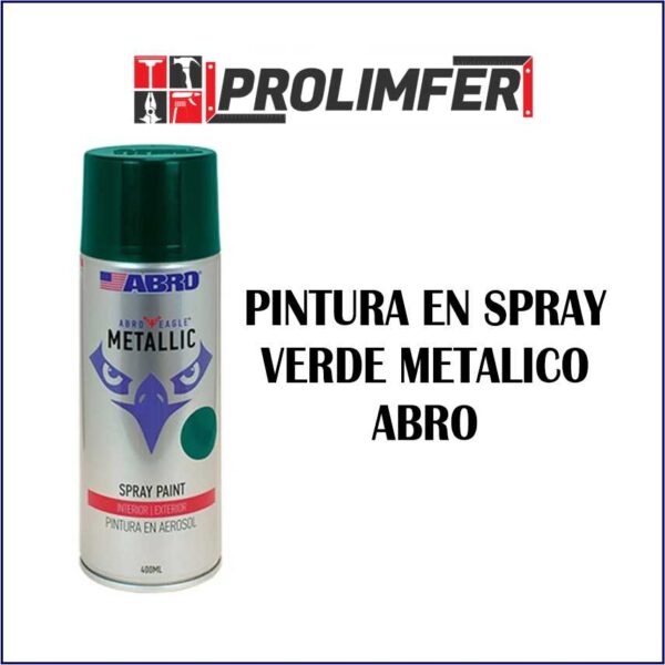 Pintura en spray verde metálico - ABRO