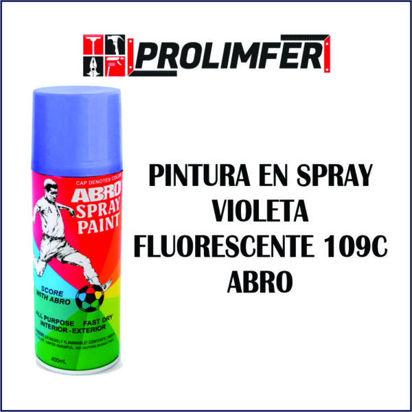 Pintura en spray violeta fluorescente 109C - ABRO