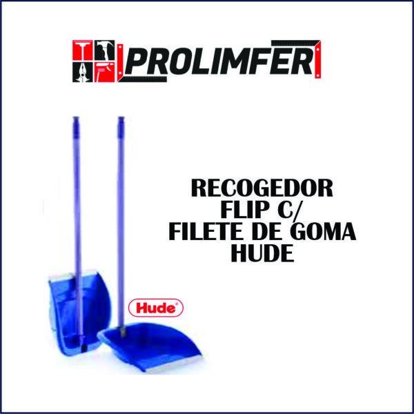 Recogedor flip con filete de goma - HUDE