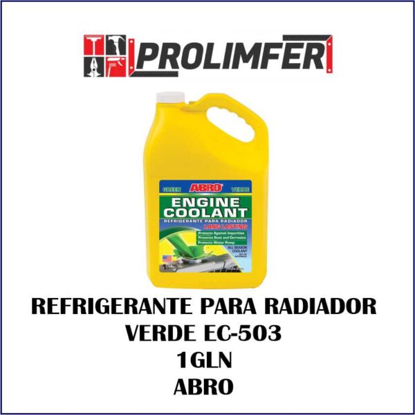 Refrigerante para radiador verde EC-503 1gln - ABRO