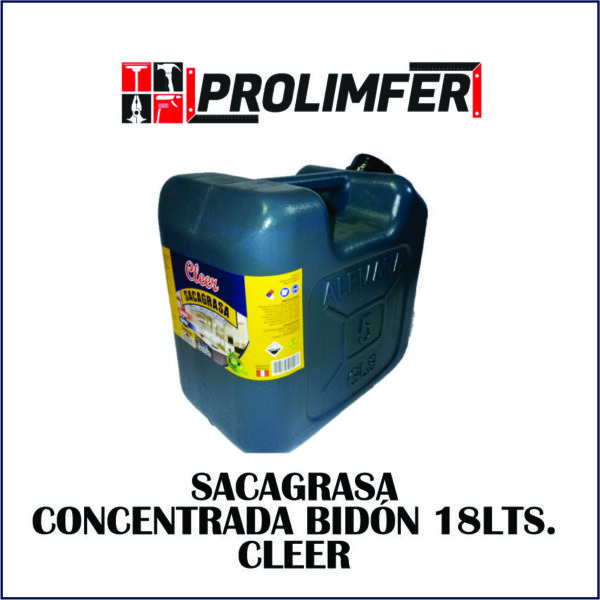 Sacagrasa concentrada bidón 18lts - CLEER