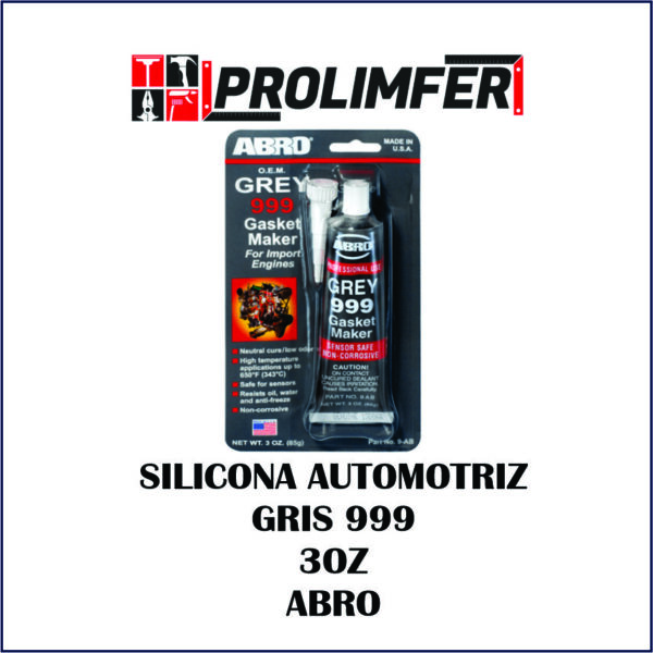 Silicona automotriz gris 999 3oz - ABRO