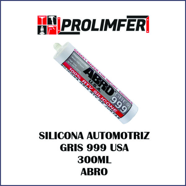 Silicona automotriz gris 999 USA 300ml - ABRO