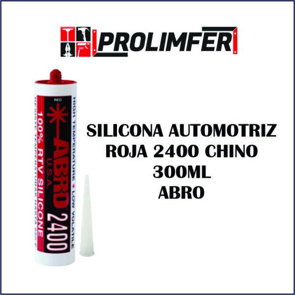 Silicona automotriz roja 2400 chino 300ml - ABRO