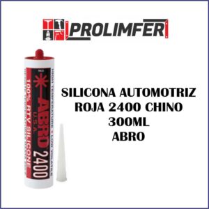 Silicona automotriz roja 2400 chino 300ml - ABRO